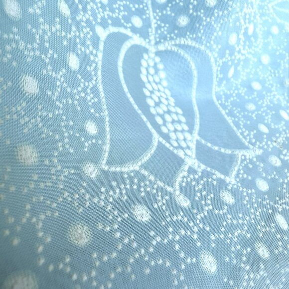 Vtg B. Cohen Floral Tulip Sky Blue Robe Peignoir Sheer Size Small 50’s 60’s - Picture 11 of 16